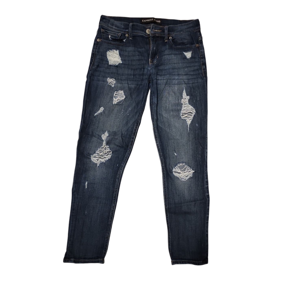 Express Jeans Cropped Mid Rise Size0